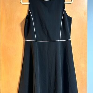 Banana Republic Black Mini Dress with White Accents